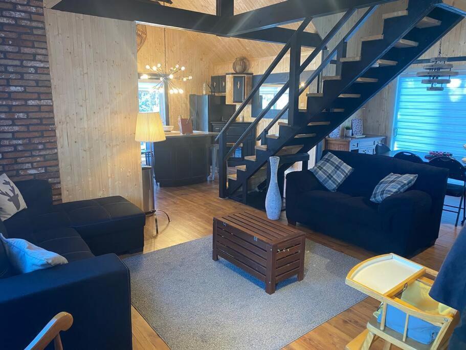 Le Jazz- Chalet Rustique/Chic Avec Spa Notre-Dame-Des-Bois Exterior foto