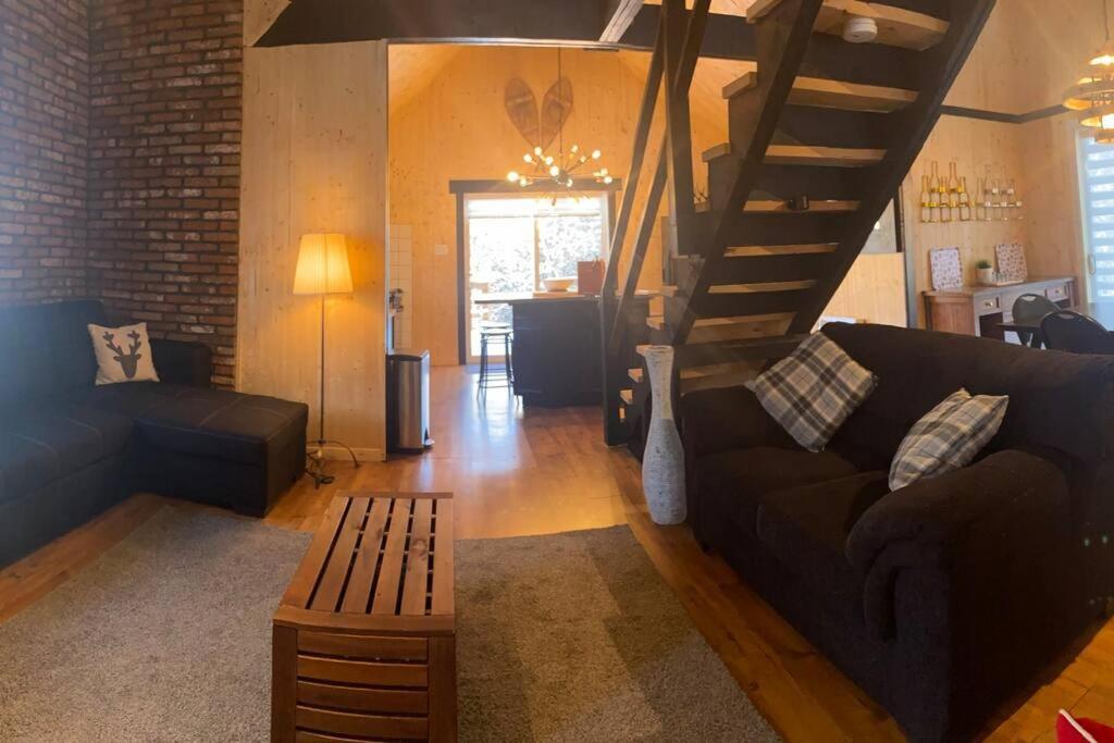 Le Jazz- Chalet Rustique/Chic Avec Spa Notre-Dame-Des-Bois Exterior foto