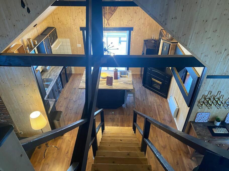 Le Jazz- Chalet Rustique/Chic Avec Spa Notre-Dame-Des-Bois Exterior foto